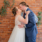 Couple's first kiss at Happily Hitched Halifax