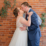 Couple's first kiss at Happily Hitched Halifax